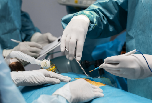 Single incision lap band bariatric surgery